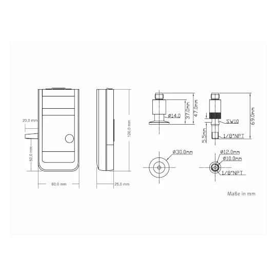 Dimensioni Vuotometro Thyracont VD84
