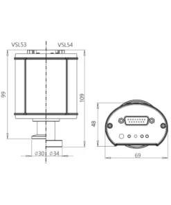 dimensioni vacuometro digitale Thyracont VSL